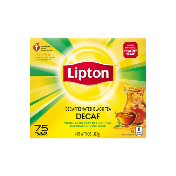 Lipton Tea Bags - All Natural - DECAF - 72ct Box