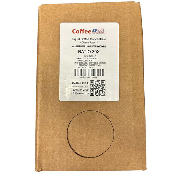 Coffee USA Liquid Coffee Concentrate - Classic Roast -64 oz - Bag In Box (30:1 Ratio) with Scholle connection