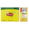 Lipton Tea Bags - All Natural - DECAF - 72ct Box