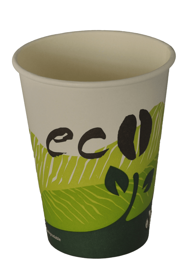 Eco-Friendly 12 oz Compostable Hot Cups - Pack of 100