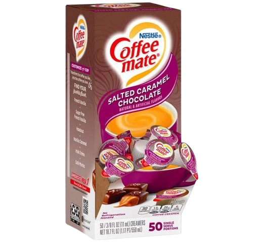 Coffee-mate Liquid Creamer Tubs - Salted Caramel Chocolate - 50ct Box