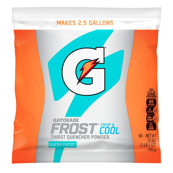 Gatorade Instant Powder Mix - Glacier Freeze - 21 oz Package (2.5 Gallon)