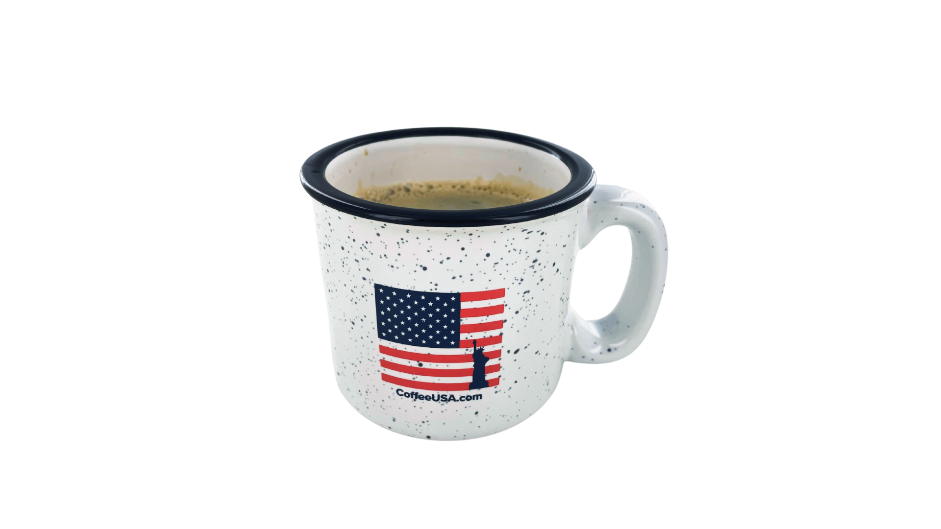 American Flag Mug - Ceramic Campfire Mug USA  Patriotic