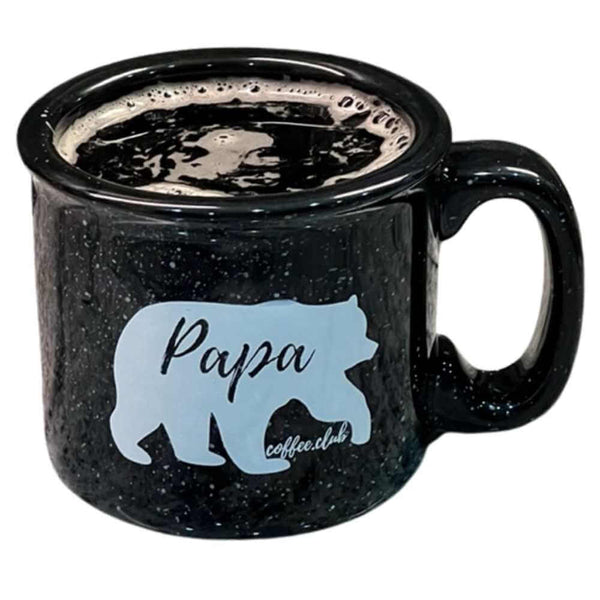 Papa established bear coffee mug
