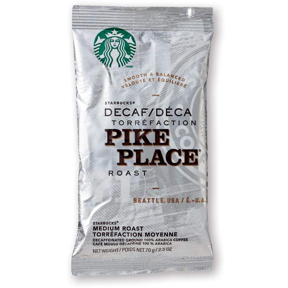 DECAF Pike Place Roast  Starbucks- 2.5  oz Pillow Pack - 18 count Box