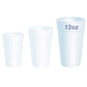 Dart Styrofoam Cups - 12oz Size - Case of 1,000 - 12J12