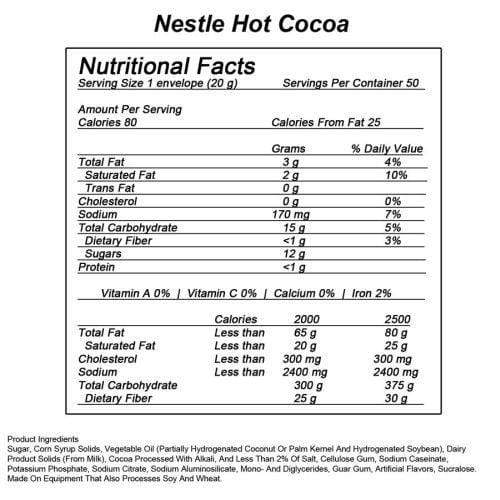 Nestle Rich Chocolate Hot Cocoa Mix 50 Count Box