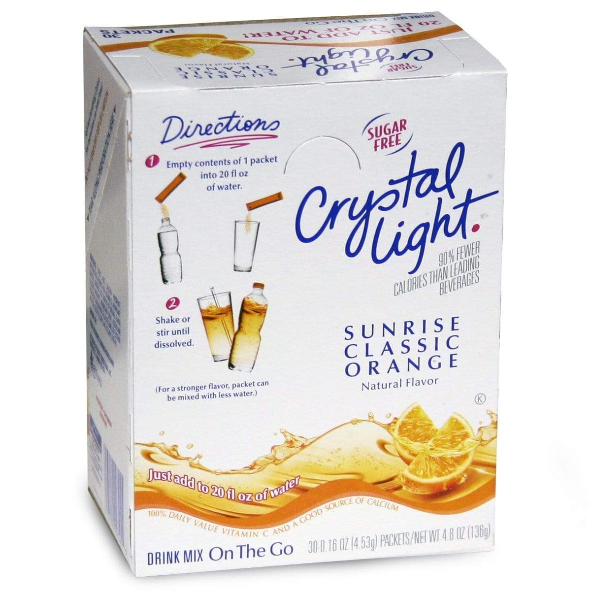 Crystal Light Drink Mix - Sunrise Classic Orange - On The Go Sticks - 120 ct