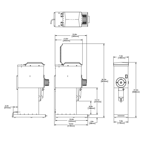 Bunn G3 HD Red Coffee Grinder - Image 2