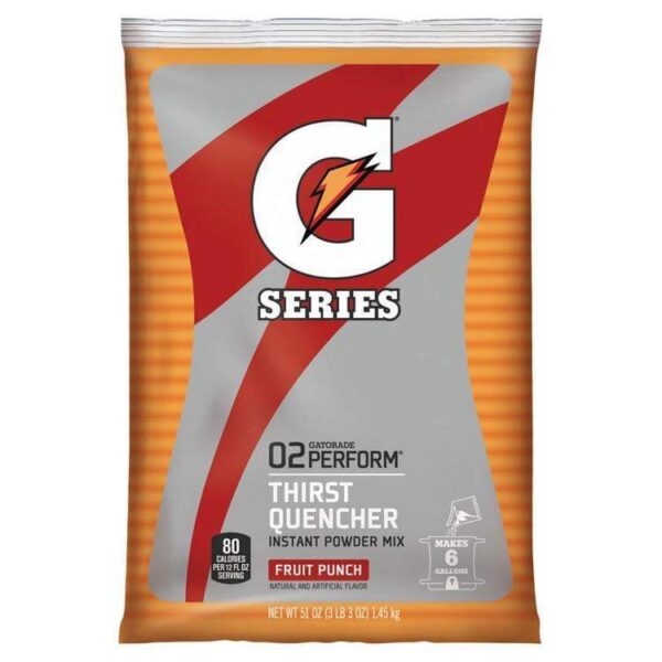 Gatorade Instant Powder Mix - Fruit Punch - 51 oz Package (6 Gallon)