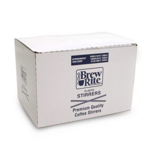 Plastic Stirrer Straws - 5 Inch Stir Straws by Brew-Rite - Image 2