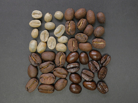 Different Colored Coffee Beans