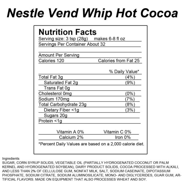 Nestle Hot Chocolate Mix (Whip Cocoa) - Vending size - Image 2